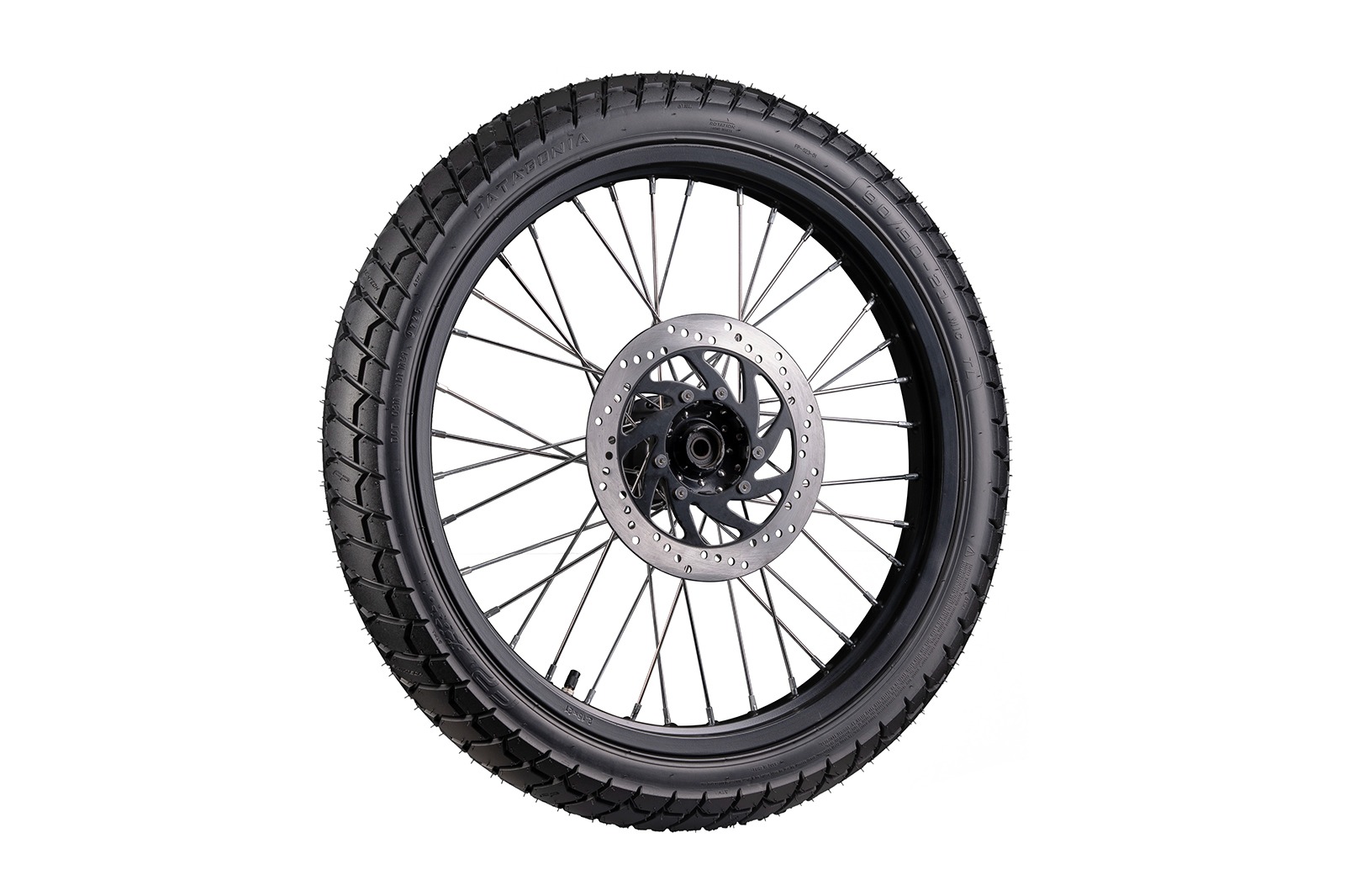 Llanta FP Patagonia 90/90-21 en vista lateral