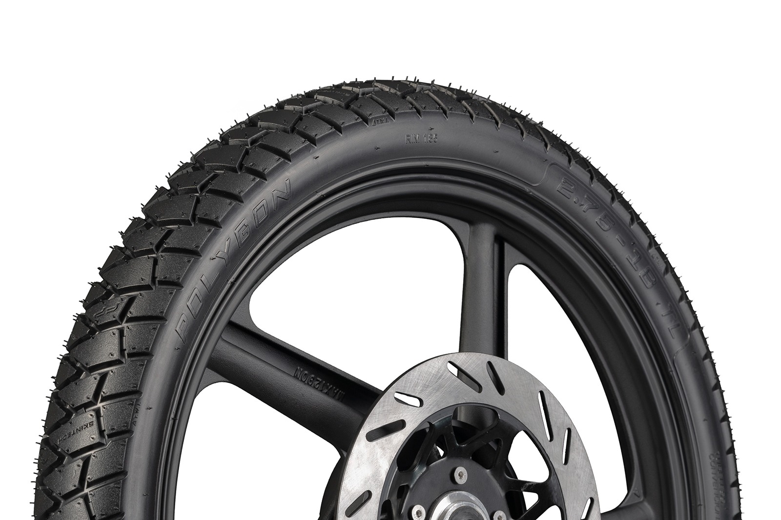 Detalle del labrado de la llanta POLYGON 2.75-18 TL