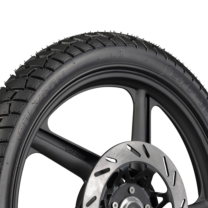 Detalle del labrado de la llanta POLYGON 2.75-18 TL