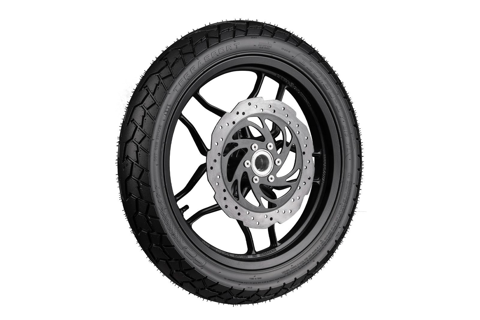 Llanta FP Terrasport 110/80-17 TL para moto vista lateral