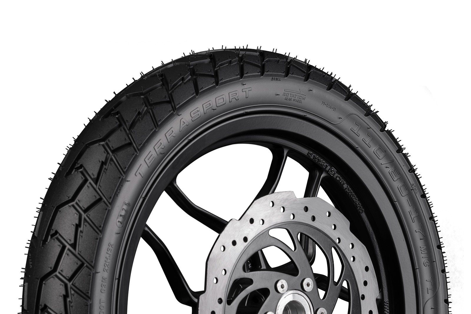 Diseño doble propósito de la llanta FP Terrasport 110/80-17 TL