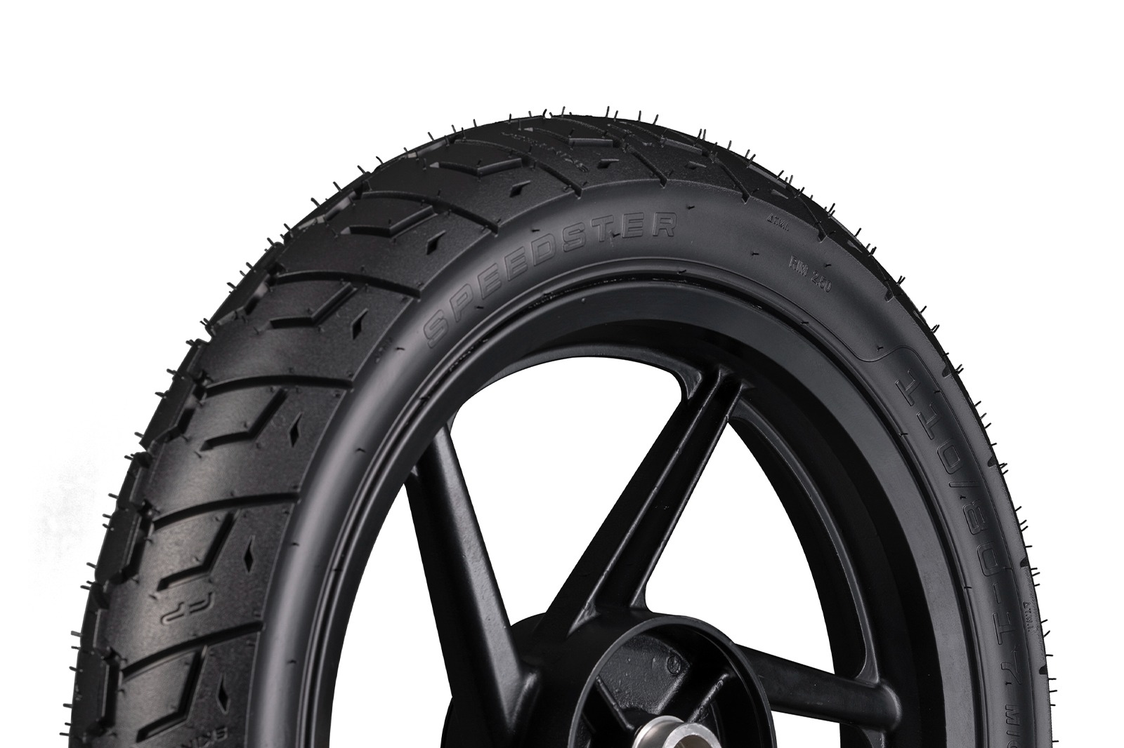 Diseño deportivo de la llanta FP Speedster 110/80-17 TL