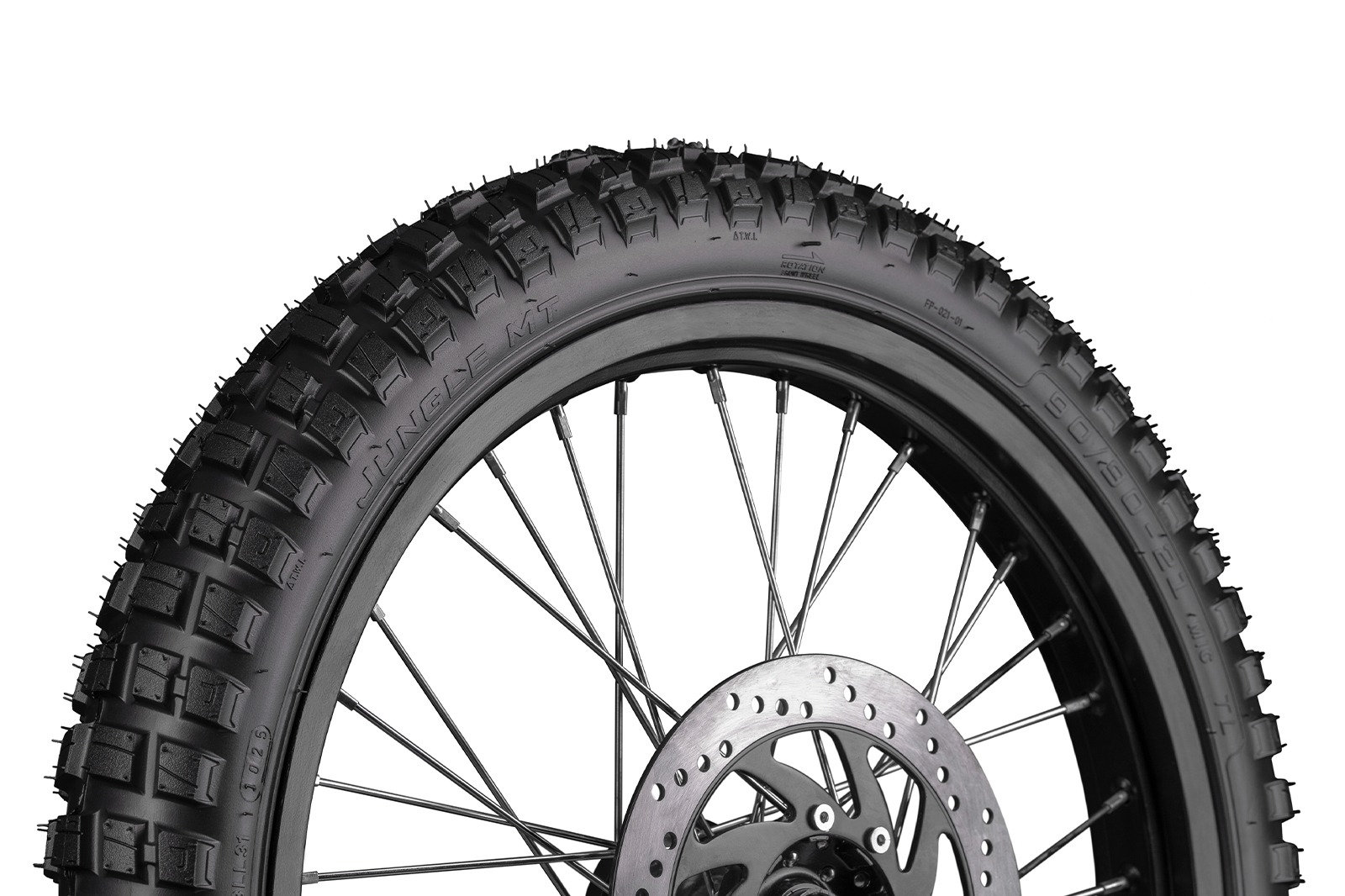 Llanta FP Jungle MT 90/90-21 con tacos agresivos para moto off-road
