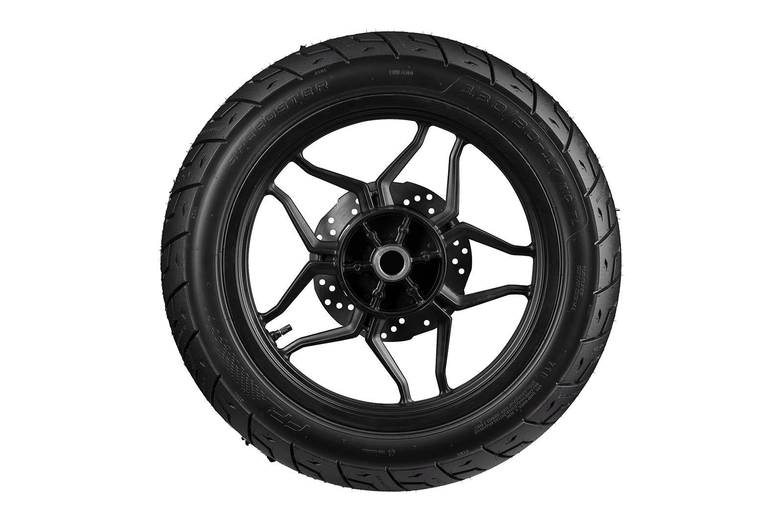 Moto equipada con llanta FP Speedster