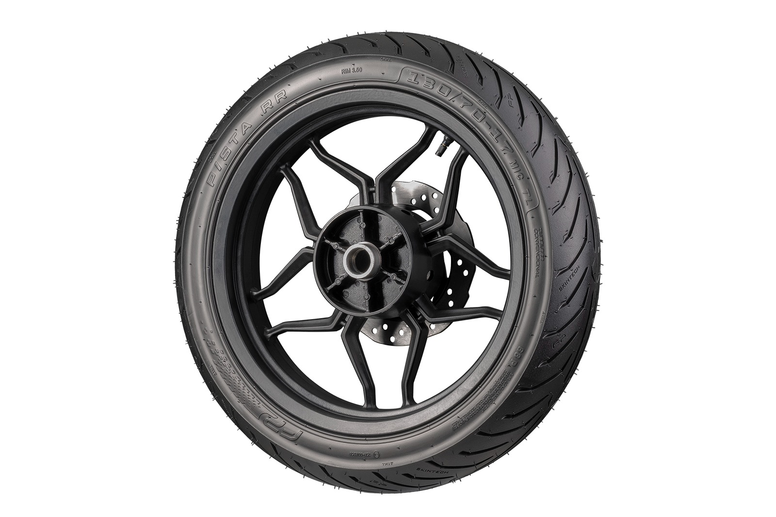 FP Pista RR 130/70-17 TL montada en moto deportiva