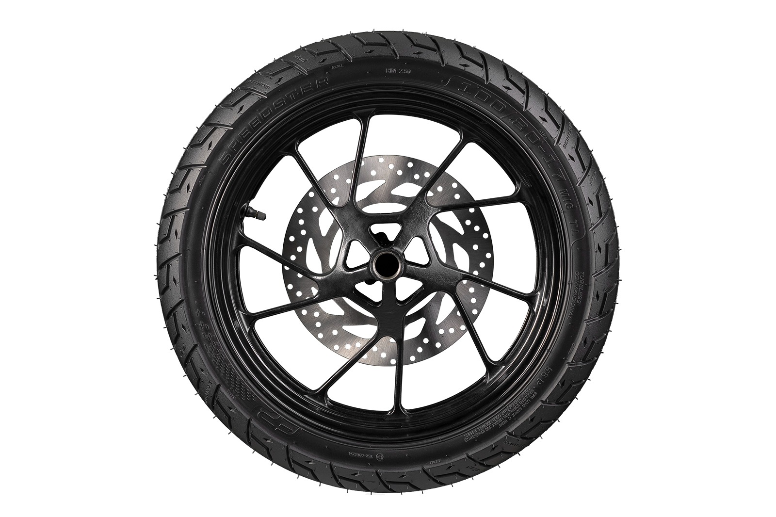 Detalle del labrado de la FP Speedster 100/80-17 TL