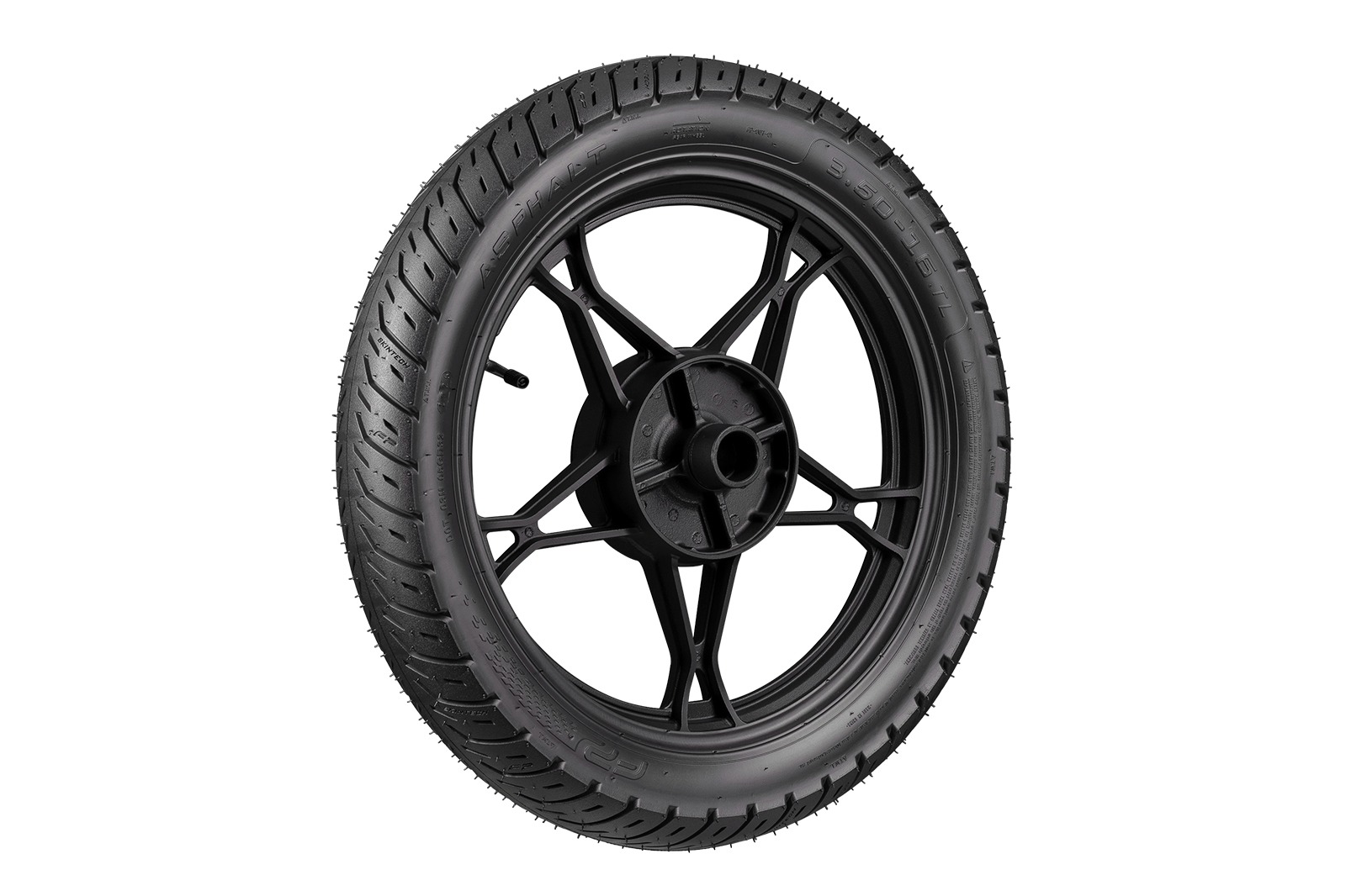 Llanta FP Asphalt 3.50-16 TL vista lateral sobre asfalto