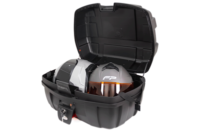 Maleta plástica element 50 litros negra / dos cascos
