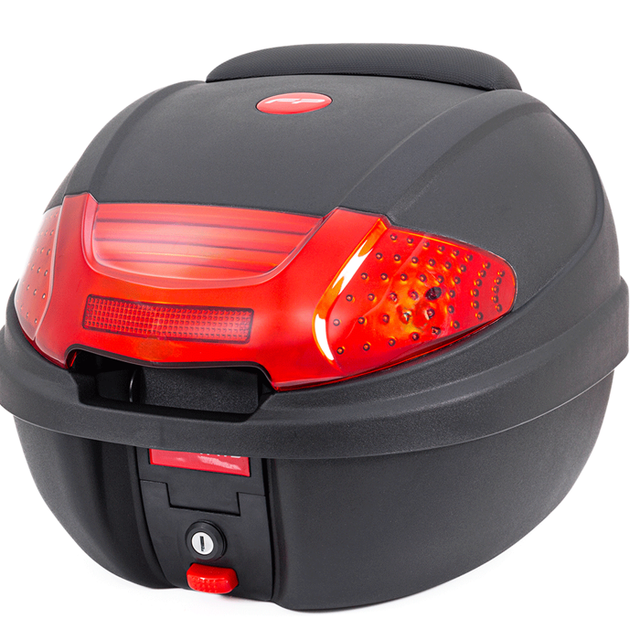 Maletero Case Rojo Para Moto / Un Casco, Maleta para Moto, Maleta Plastica para Casco, Cajuela para Casco, Cajuela para Motocicleta, Cajon de Moto