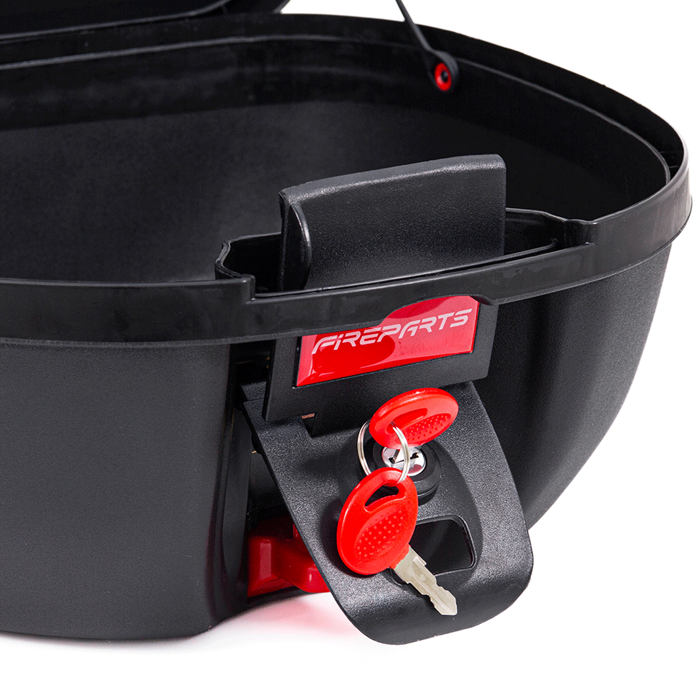 Maletero Case Rojo Para Moto / Un Casco, Maleta para Moto, Maleta Plastica para Casco, Cajuela para Casco, Cajuela para Motocicleta, Cajon de Moto