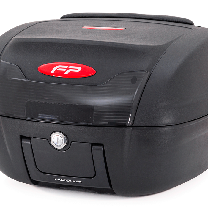 Maletero Nucleon Rojo Para Moto / Un Casco, Maleta para Moto, Maletero Plastico para Moto, Maleta Trasera de Moto, Top Case, Maleta de 40 litros, Maleta para Casco en la Moto, Cajuela de Moto