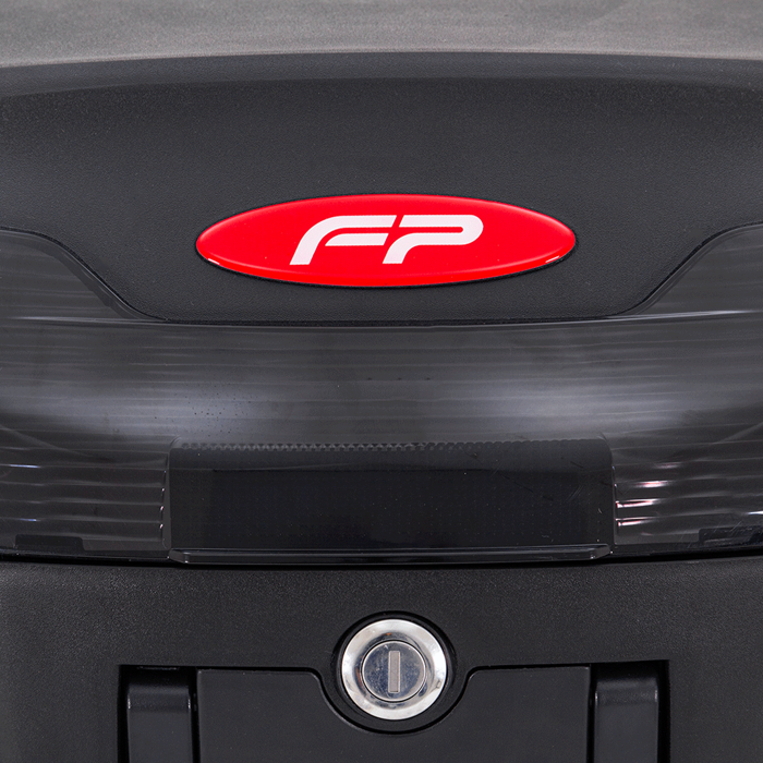 Maletero Nucleon Rojo Para Moto / Un Casco, Maleta para Moto, Maletero Plastico para Moto, Maleta Trasera de Moto, Top Case, Maleta de 40 litros, Maleta para Casco en la Moto, Cajuela de Moto