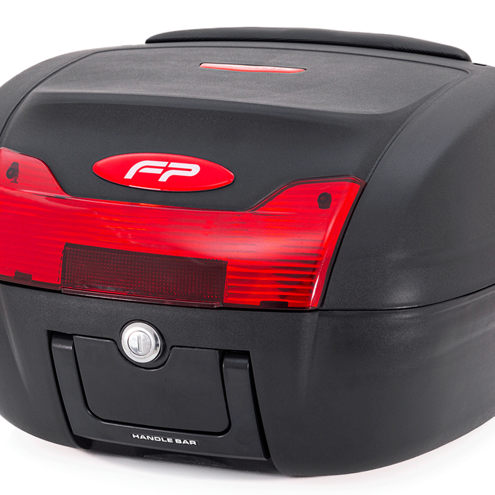 Maletero Nucleon Rojo Para Moto / Un Casco, Maleta para Moto, Maletero Plastico para Moto, Maleta Trasera de Moto, Top Case, Maleta de 40 litros, Maleta para Casco en la Moto, Cajuela de Moto