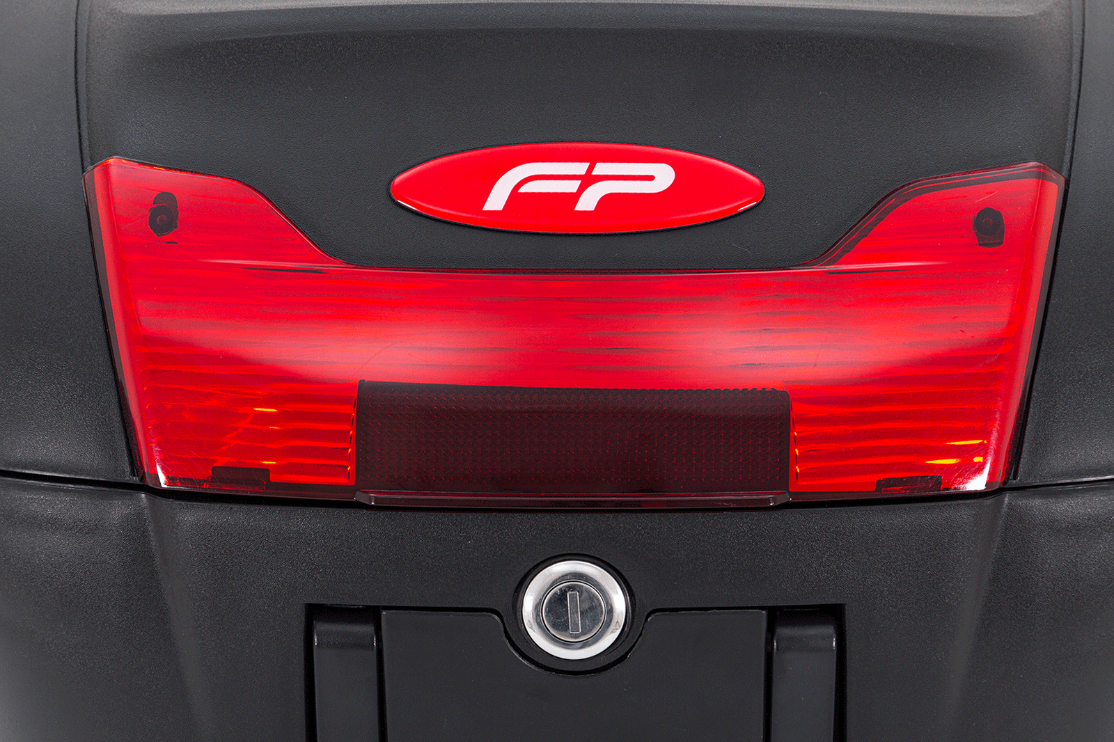 Maletero Nucleon Rojo Para Moto / Un Casco, Maleta para Moto, Maletero Plastico para Moto, Maleta Trasera de Moto, Top Case, Maleta de 40 litros, Maleta para Casco en la Moto, Cajuela de Moto