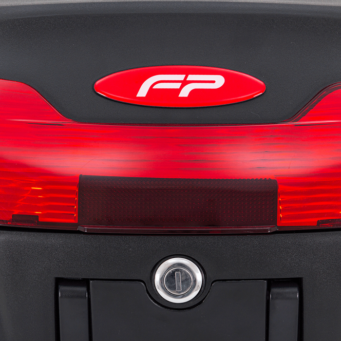 Maletero Nucleon Rojo Para Moto / Un Casco, Maleta para Moto, Maletero Plastico para Moto, Maleta Trasera de Moto, Top Case, Maleta de 40 litros, Maleta para Casco en la Moto, Cajuela de Moto