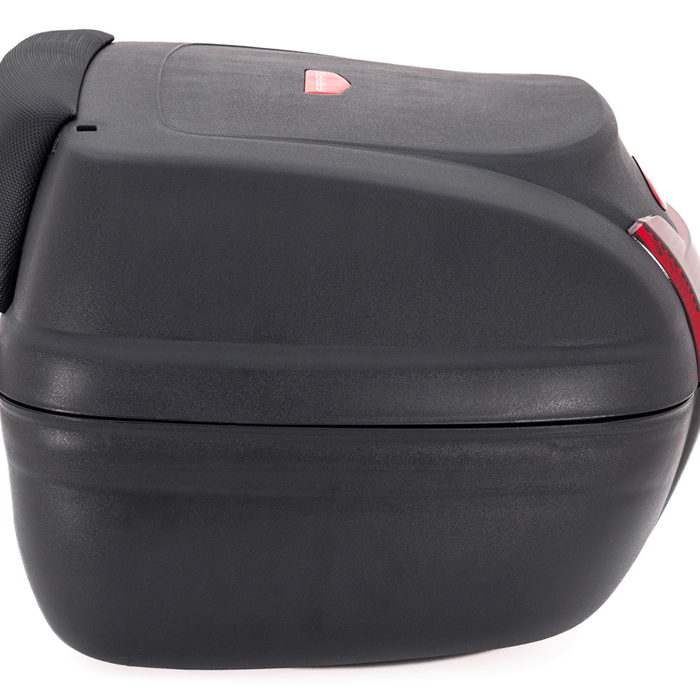 Maletero Nucleon Rojo Para Moto / Un Casco, Maleta para Moto, Maletero Plastico para Moto, Maleta Trasera de Moto, Top Case, Maleta de 40 litros, Maleta para Casco en la Moto, Cajuela de Moto