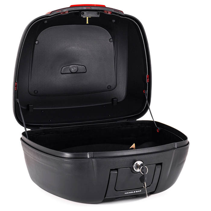 Maletero Nucleon Rojo Para Moto / Un Casco, Maleta para Moto, Maletero Plastico para Moto, Maleta Trasera de Moto, Top Case, Maleta de 40 litros, Maleta para Casco en la Moto, Cajuela de Moto