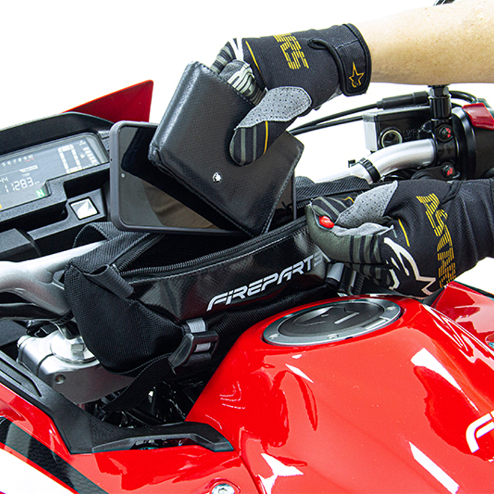 Porta equipaje en manubrio de moto