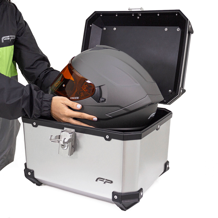 MALETA PARA MOTO MAVERICK 2.0 GRIS / UN CASCO