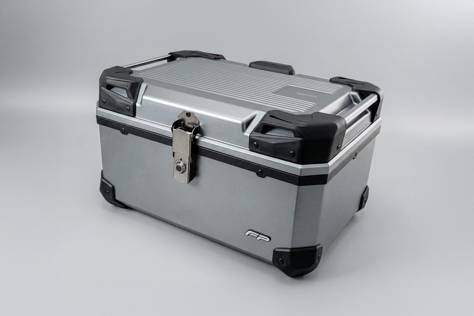 maletero de 2 cascos para moto color titanio