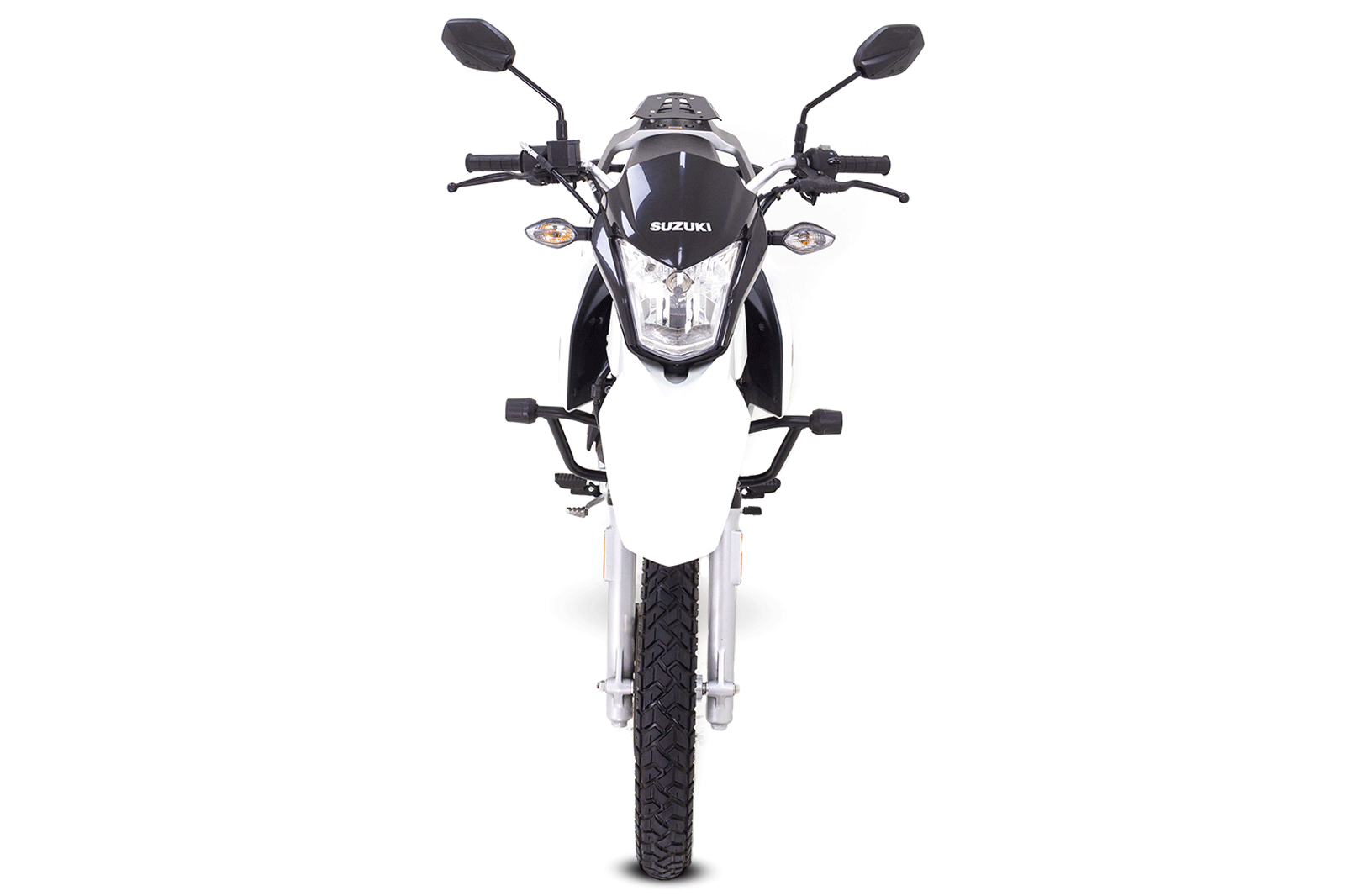 Suzuki DR 150 Blanca con Parrilla