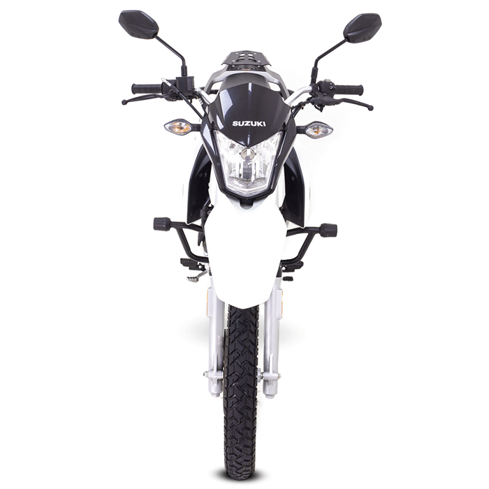 Suzuki DR 150 Blanca con Parrilla