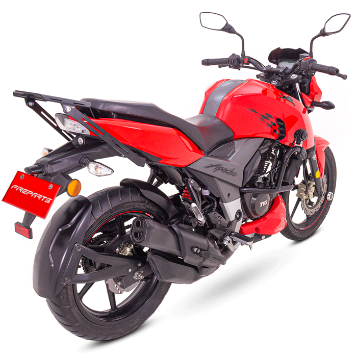 TVS Apache 160 con Parrilla