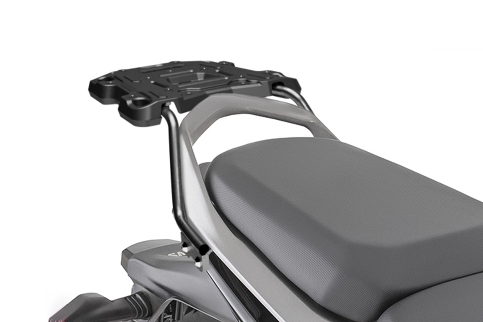 Parrilla Evorack FP instalada en TVS Raider 125.