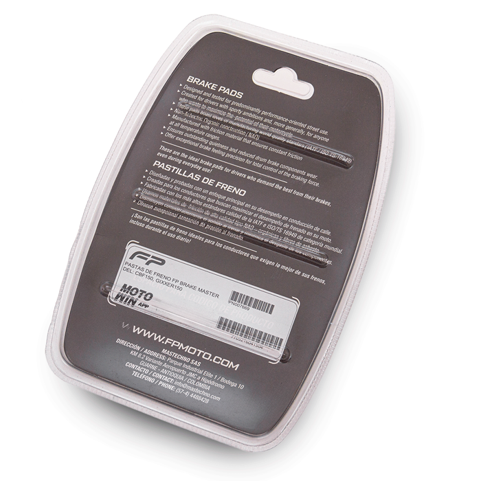 PASTAS DE FRENO FP BRAKE MASTER DEL: CBF150, GIXXER150, PASTAS FRENO, Freno Fireparts, Pasta Freno FP, Pastilla de freno. Freno para Moto. Kit de Pastillas de Freno de Disco. Juego de Pastillas de Freno de Disco