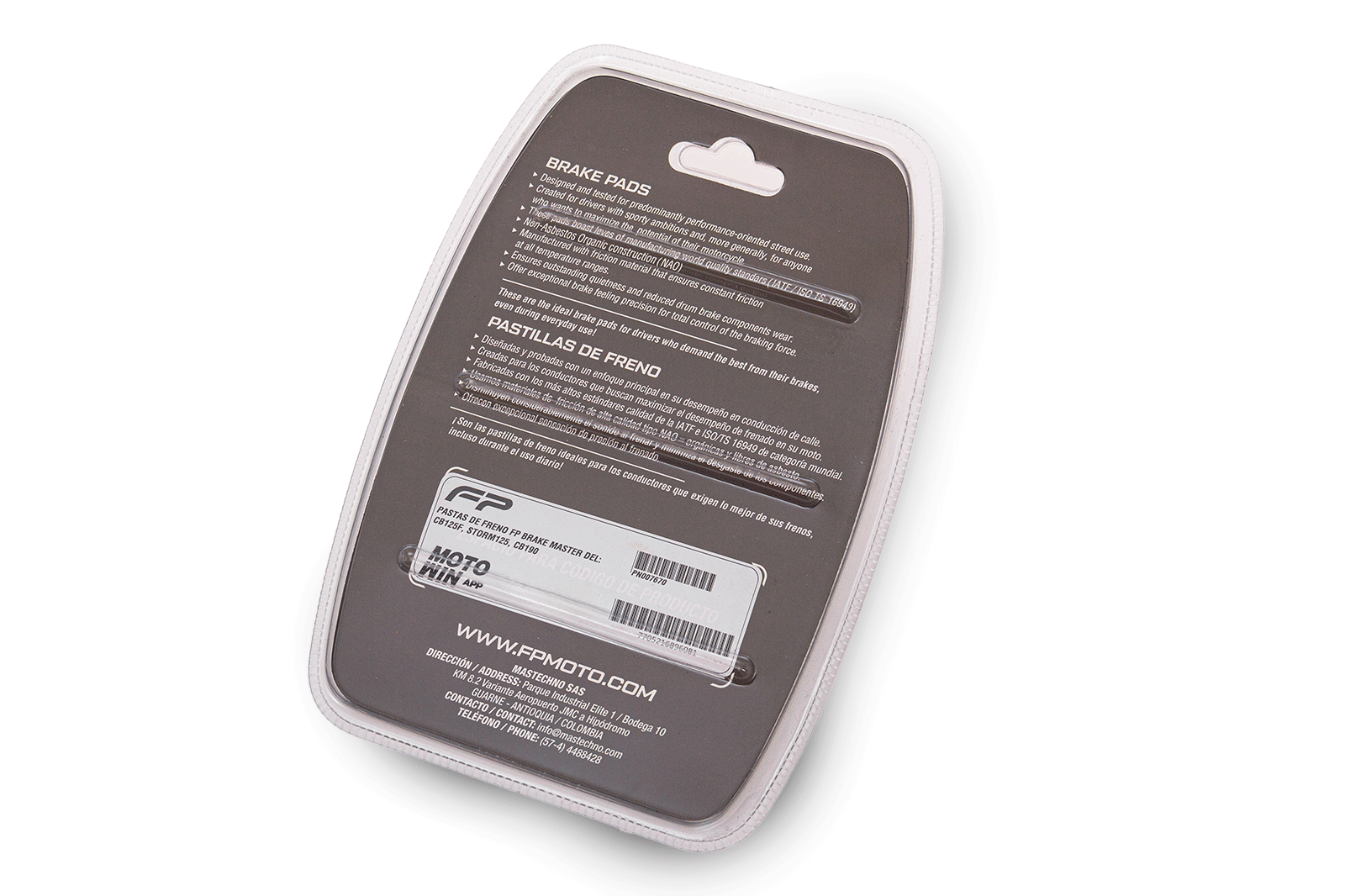 PASTAS DE FRENO FP BRAKE MASTER DEL: CB125F, STORM125, CB190, PASTAS FRENO, Freno Fireparts, Pasta Freno FP, Pastilla de freno. Freno para Moto. Kit de Pastillas de Freno de Disco. Juego de Pastillas de Freno de Disco
