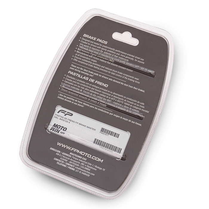 PASTAS DE FRENO FP BRAKE MASTER DEL: BWS125 X, PASTAS FRENO, Freno Fireparts, Pasta Freno FP, Pastilla de freno. Freno para Moto. Kit de Pastillas de Freno de Disco. Juego de Pastillas de Freno de Disco