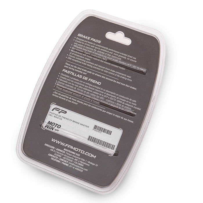 PASTAS DE FRENO FP BRAKE MASTER DEL: BWS125, PASTAS FRENO, Freno Fireparts, Pasta Freno FP, Pastilla de freno. Freno para Moto. Kit de Pastillas de Freno de Disco. Juego de Pastillas de Freno de Disco