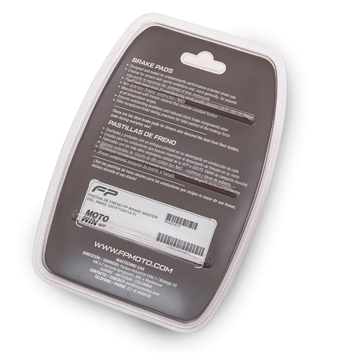PASTAS DE FRENO FP BRAKE MASTER DEL: NMAX, CRYPTON115 FI, PASTAS FRENO, Freno Fireparts, Pasta Freno FP, Pastilla de freno. Freno para Moto. Kit de Pastillas de Freno de Disco. Juego de Pastillas de Freno de Disco