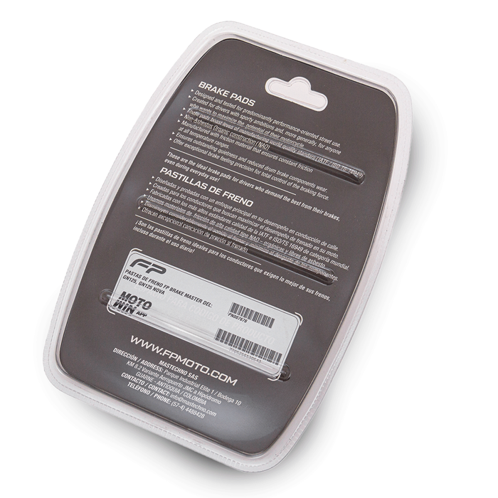 PASTAS DE FRENO FP BRAKE MASTER DEL: GN125, GN125 NOVA, PASTAS FRENO, Freno Fireparts, Pasta Freno FP, Pastilla de freno. Freno para Moto. Kit de Pastillas de Freno de Disco. Juego de Pastillas de Freno de Disco