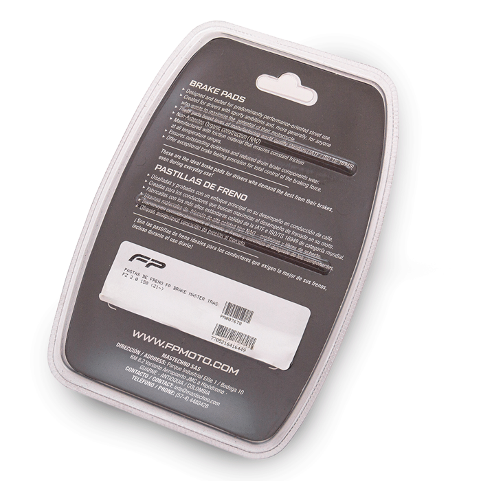 PASTAS DE FRENO FP BRAKE MASTER TRAS: FZ 2.0 150 (21-), PASTAS FRENO, Freno Fireparts, Pasta Freno FP, Pastilla de freno. Freno para Moto. Kit de Pastillas de Freno de Disco. Juego de Pastillas de Freno de Disco
