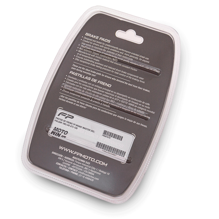 PASTAS DE FRENO FP BRAKE MASTER DEL: PULSAR 180 (UG GT)-135, PASTAS FRENO, Freno Fireparts, Pasta Freno FP, Pastilla de freno. Freno para Moto. Kit de Pastillas de Freno de Disco. Juego de Pastillas de Freno de Disco