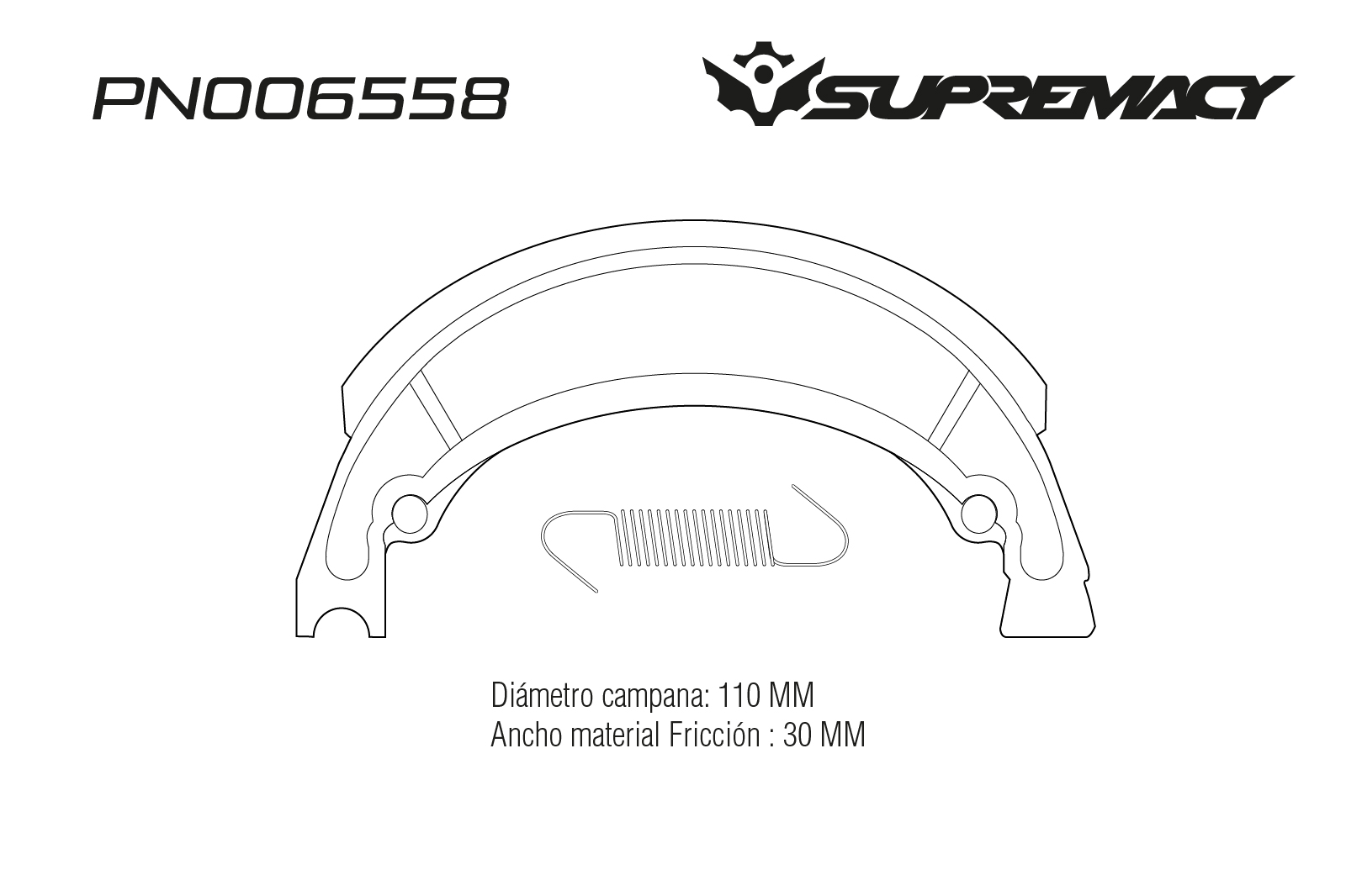 Bandas freno del-tras boxer-tvs 100-platino-ax4-discov