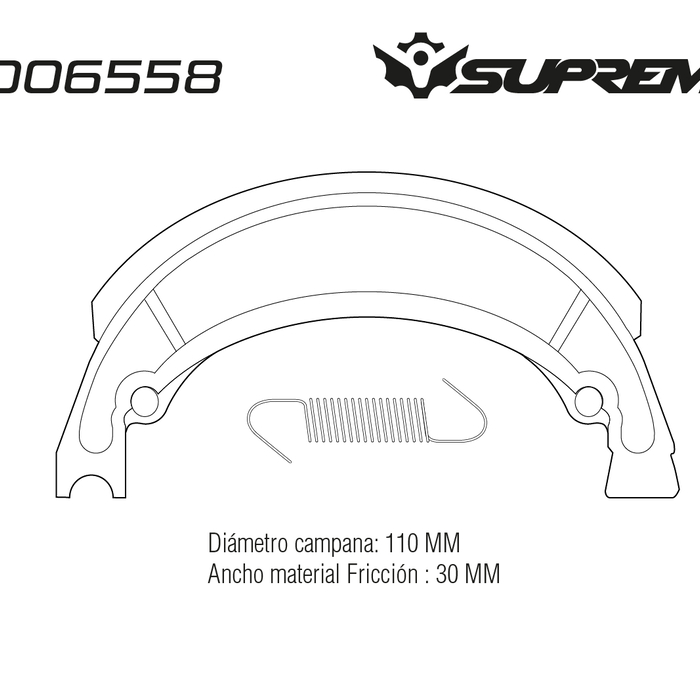 Bandas freno del-tras boxer-tvs 100-platino-ax4-discov