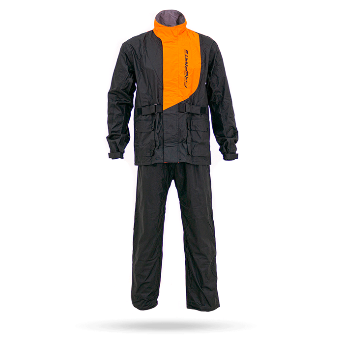 Impermeable Cyclone Negro Naranja