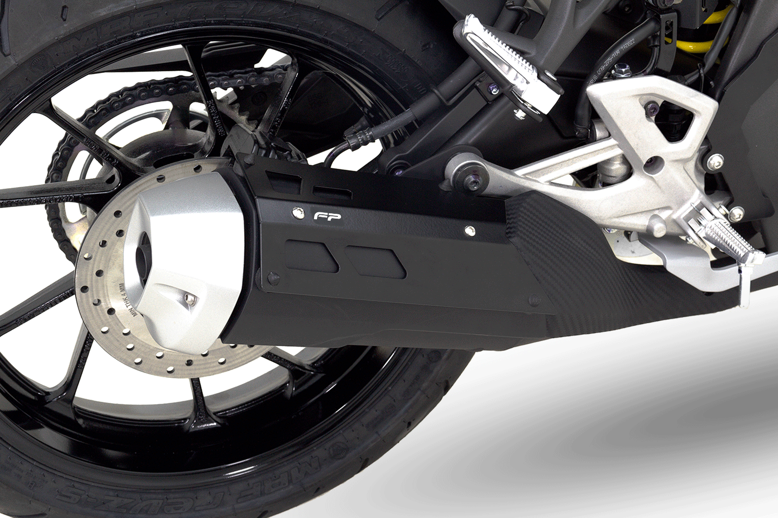 PROTECTOR DE MOFLE YAMAHA MT15, Protector de mofle para MT 15, Protector de mofle para Yamaha MT 15, Protector de mofle MT 15, MT 15, Yamaha MT 15, Aerodinámica, Protección, fácil instalación, protector de mofle.