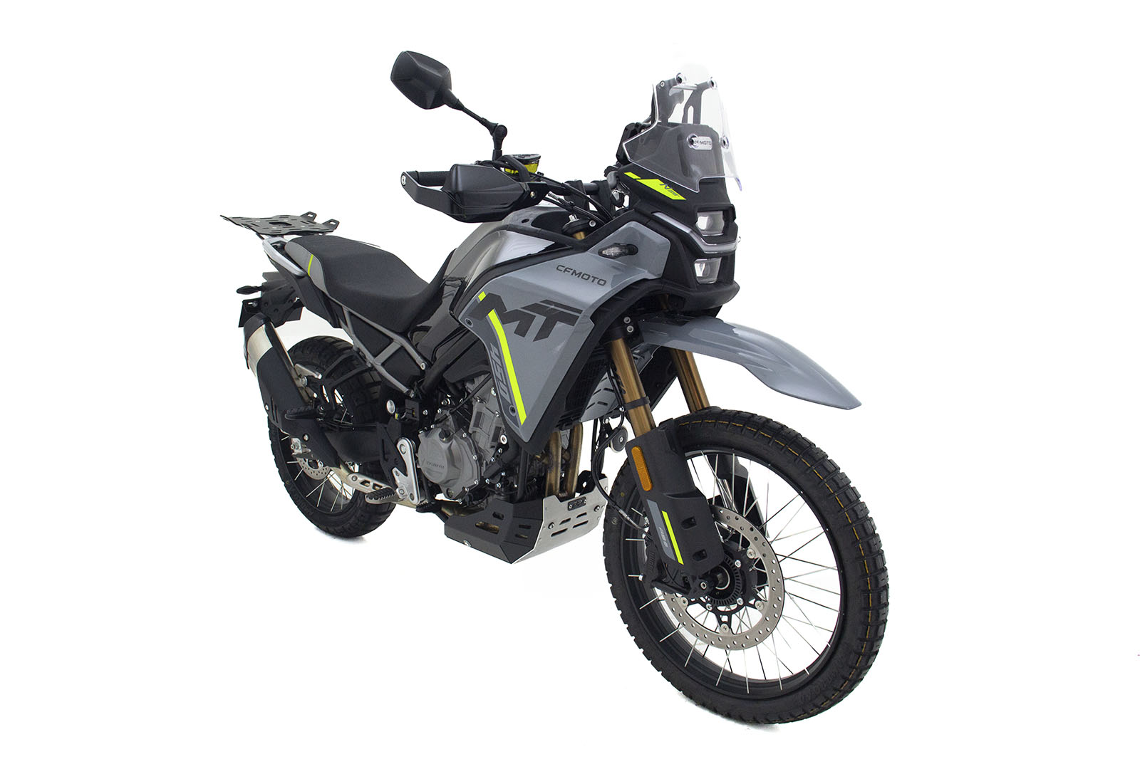 CFmoto 450 gris con neon con todos los lujos instalados