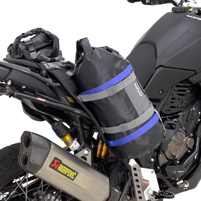 SISTEMA RACKLESS PARA DRYBAG  FP EXPEDITION, Soporte Maletas Laterales, Soporte Textil para Drybag, Organizador de Drybag, Anclaje de Drybag, Maletas Laterales, Cuelga Drybag, Soporte Textil, Drybag, Motocicleta, Correa, Universal, Resistente, Liviano, Fá