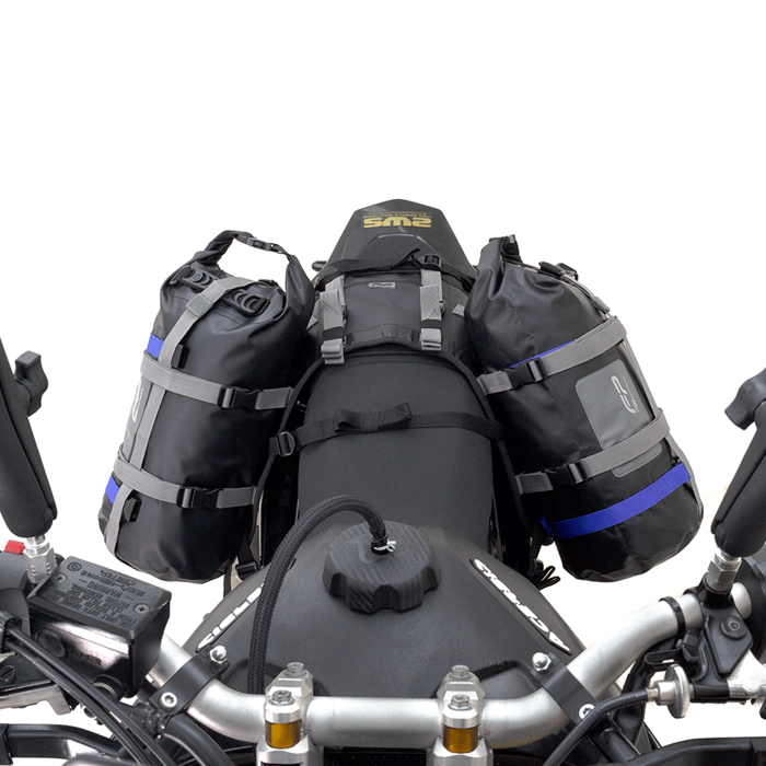 SISTEMA RACKLESS PARA DRYBAG  FP EXPEDITION, Soporte Maletas Laterales, Soporte Textil para Drybag, Organizador de Drybag, Anclaje de Drybag, Maletas Laterales, Cuelga Drybag, Soporte Textil, Drybag, Motocicleta, Correa, Universal, Resistente, Liviano, Fá