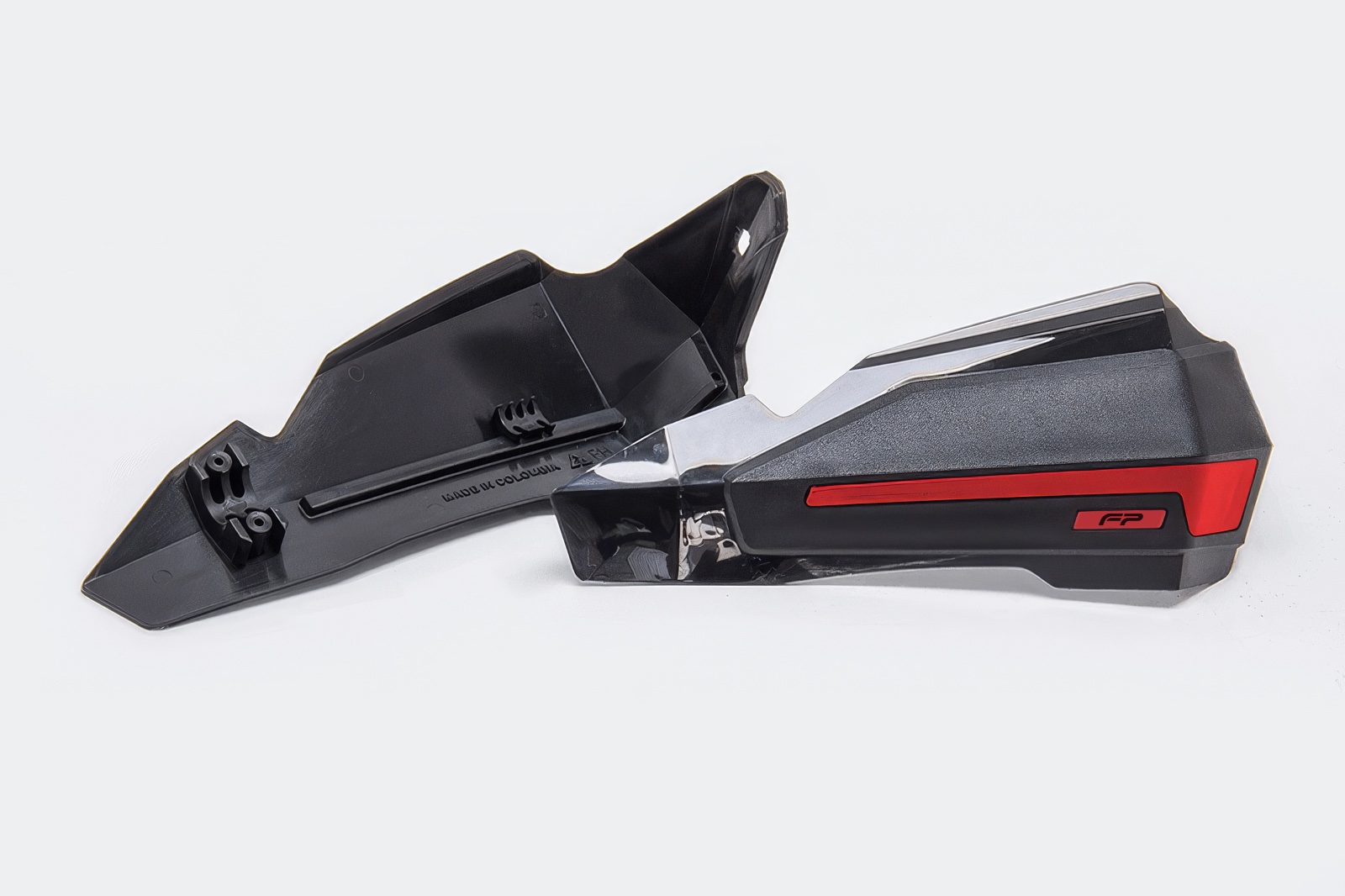 KIT REPUESTO PROT DE MANO GHOST NEGRO/ROJO (2 LADOS)