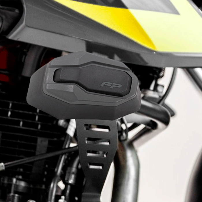 SLIDER 2DRIFT NEGRO/GRIS TVS APACHE 200 / 160 21-UP, Slider. Anticaídas, Punta de Goma, Accesorios FP, Nuevo Accesorio, Motos TVS