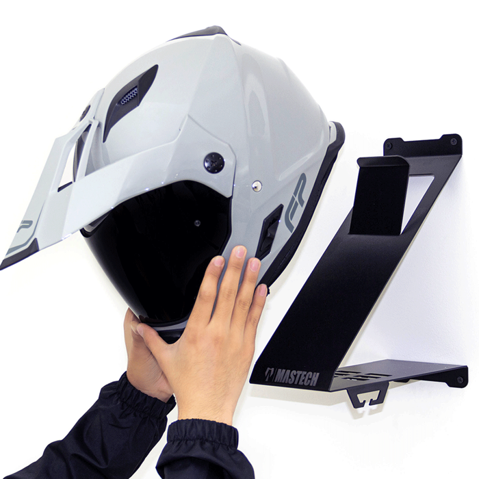 Soporte para Casco de Moto en Pared o Muro