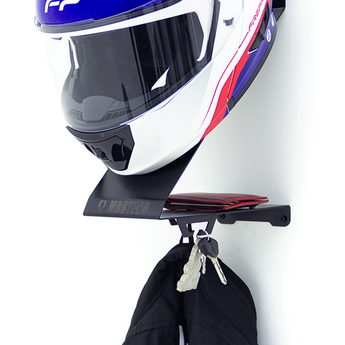 Soporte para Casco, Llaves, Chaqueta y Billetera