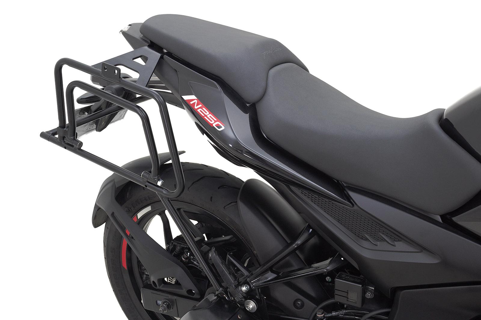 Soporte de maletas laterales Pulsar N160
Soporte de maletas laterales Pulsar N250
Maletas compatibles Pulsar N160 y Pulsar N250
viajes en moto Pulsar N160 y Pulsar N250