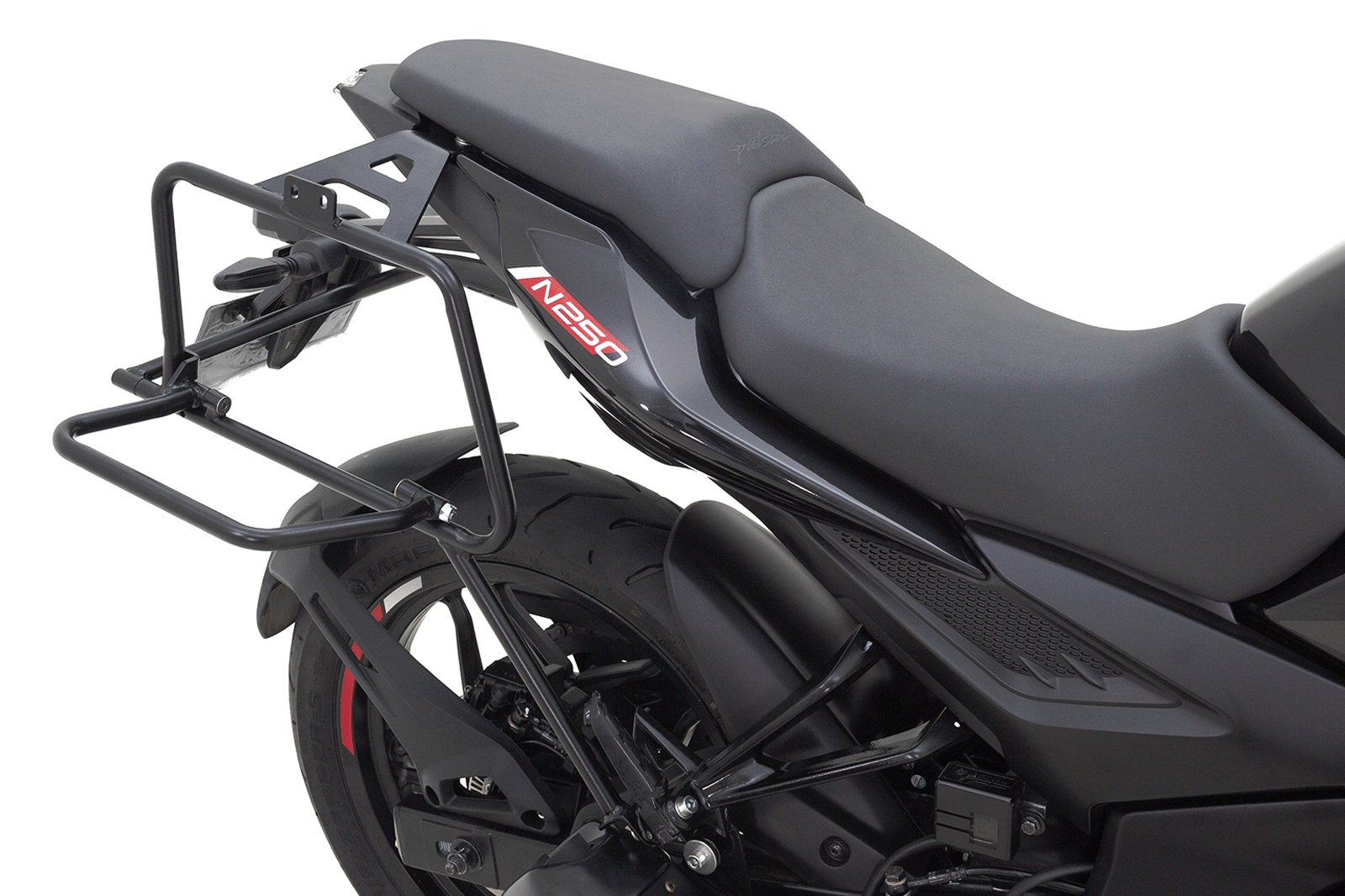 Soporte de maletas laterales Pulsar N160
Soporte de maletas laterales Pulsar N250
Maletas compatibles Pulsar N160 y Pulsar N250
viajes en moto Pulsar N160 y Pulsar N250