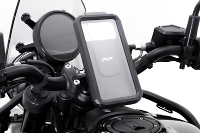 Porta Celular FP Titan instalado en moto